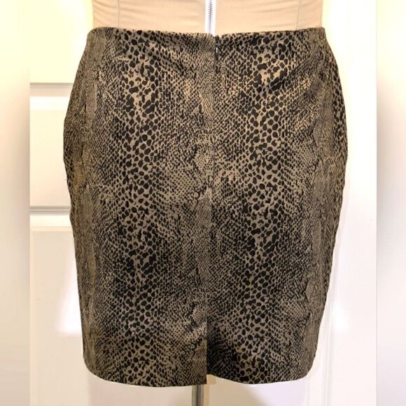 Spectacular 90s Ricki's L Snake Print Stretch Cotton Skirt and Jacket Co-Ord Set - Picture 3 of 10